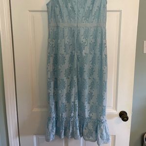 Light Blue Lace Fishtail Dress